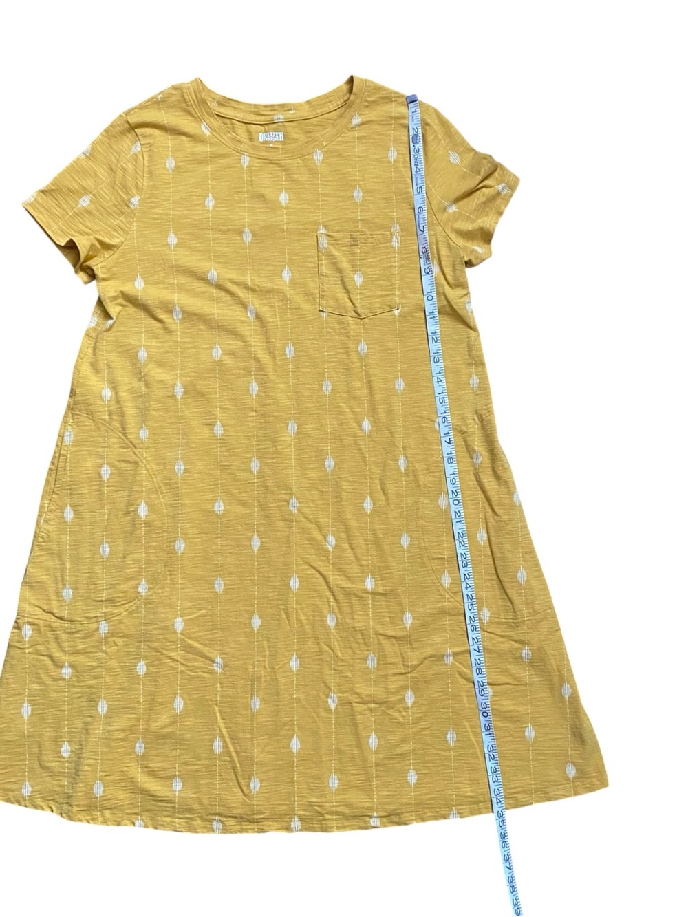 Duluth Trading Co A-Line T-shirt Dress Women’s Medium Yellow - Picture 6 of 6